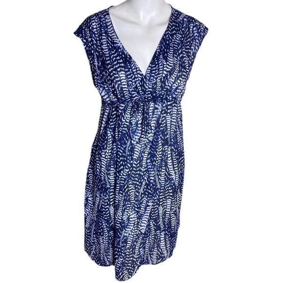 H&M Mama Abstract Maternity Dress in Blue Size Small - Picture 1 of 6